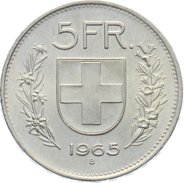 5 Franken 1965 B - Jubiläumsmünze 2025 für Personen mit Jahrgang 1965